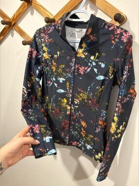 Foray Golf Floral Full-Zip Performance Jacket,  Size Small